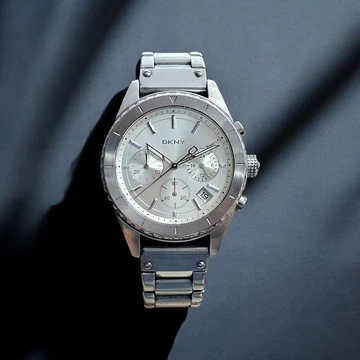 DKNY Steel-Tone Chronograph