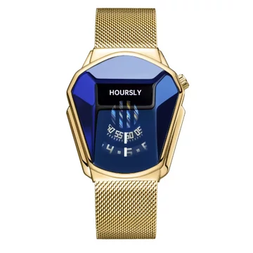HOURSLY PYRAMIDON GOLD Quartz