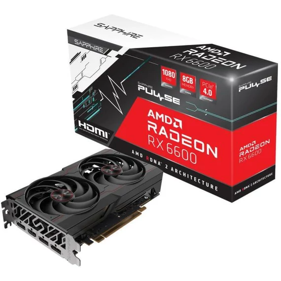 SAPPHIRE Radeon PULSE RX 6600 8GB GDDR6 128bit Videokártya