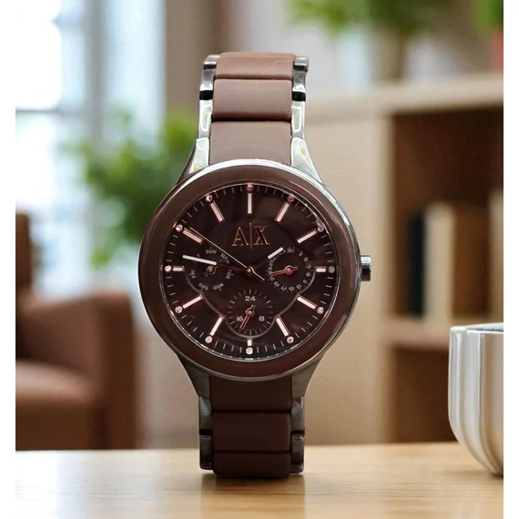 Armani Exchange Marrom Multifunkciós Karóra