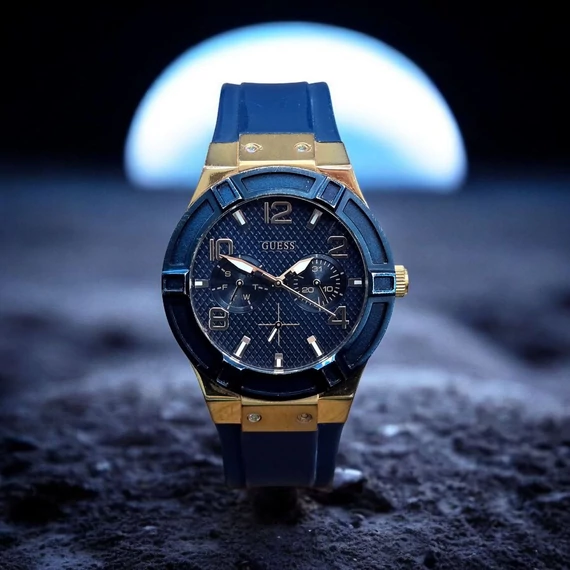 Guess Steel Blue-RoseGold Karóra