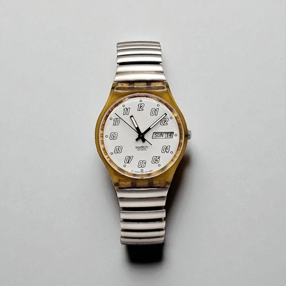 Swatch Sanddune Swiss Made Karóra