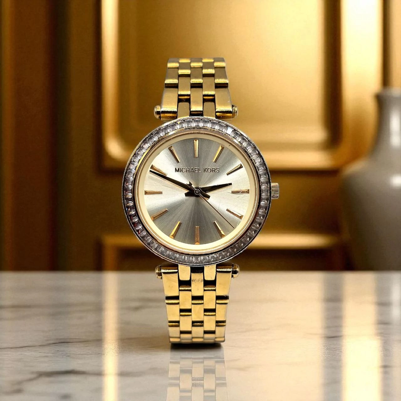 Michael Kors Darci Gold-Crystal Karóra